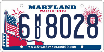 MD license plate 6MD8028