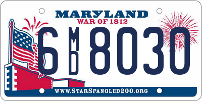 MD license plate 6MD8030