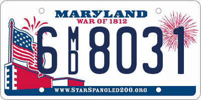 MD license plate 6MD8031