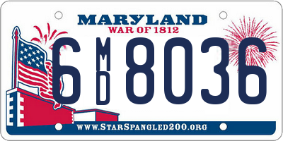 MD license plate 6MD8036