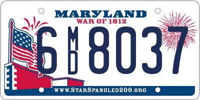 MD license plate 6MD8037