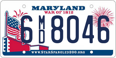 MD license plate 6MD8046