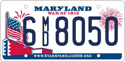 MD license plate 6MD8050