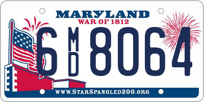 MD license plate 6MD8064