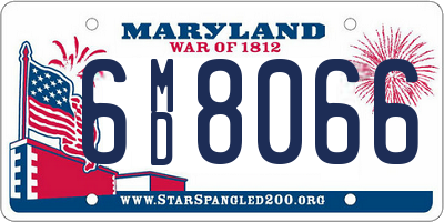 MD license plate 6MD8066