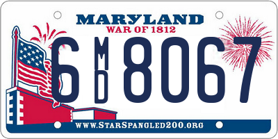 MD license plate 6MD8067