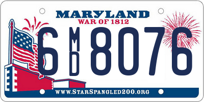 MD license plate 6MD8076