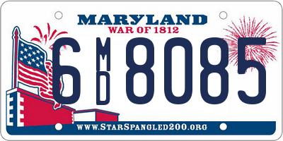 MD license plate 6MD8085