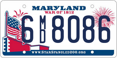 MD license plate 6MD8086