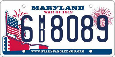 MD license plate 6MD8089