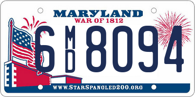 MD license plate 6MD8094