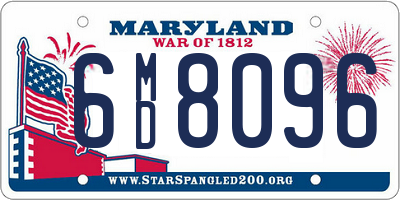 MD license plate 6MD8096