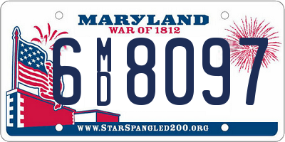 MD license plate 6MD8097