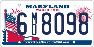 MD license plate 6MD8098