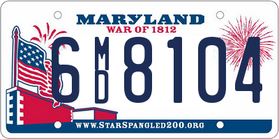 MD license plate 6MD8104