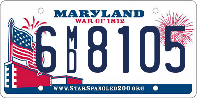 MD license plate 6MD8105
