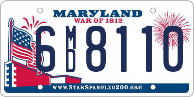 MD license plate 6MD8110