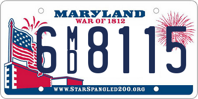 MD license plate 6MD8115