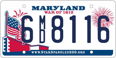 MD license plate 6MD8116