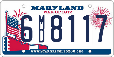 MD license plate 6MD8117