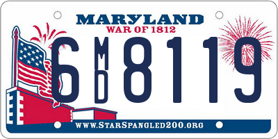 MD license plate 6MD8119