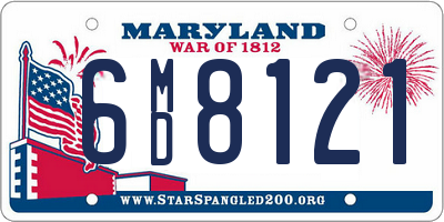 MD license plate 6MD8121