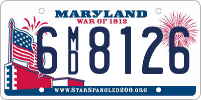 MD license plate 6MD8126