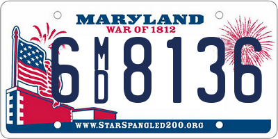 MD license plate 6MD8136