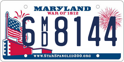 MD license plate 6MD8144