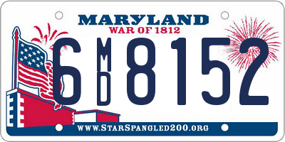 MD license plate 6MD8152