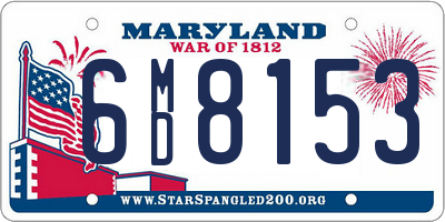 MD license plate 6MD8153