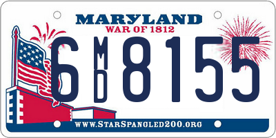 MD license plate 6MD8155