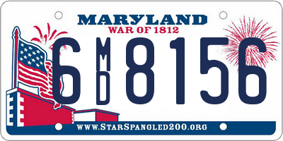 MD license plate 6MD8156