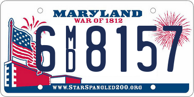 MD license plate 6MD8157