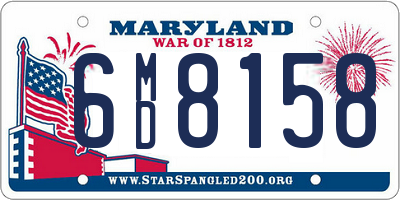 MD license plate 6MD8158