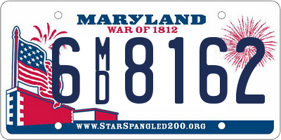 MD license plate 6MD8162