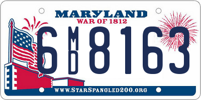 MD license plate 6MD8163