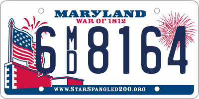 MD license plate 6MD8164