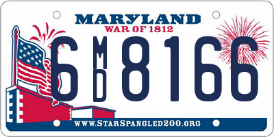 MD license plate 6MD8166