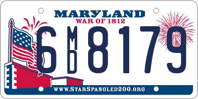 MD license plate 6MD8179