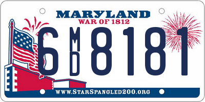 MD license plate 6MD8181