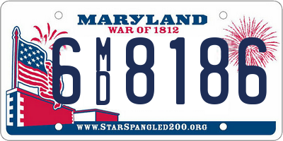 MD license plate 6MD8186