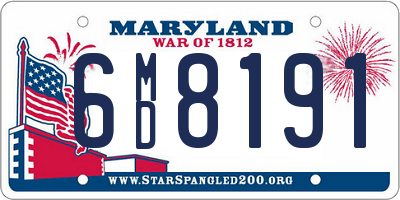MD license plate 6MD8191