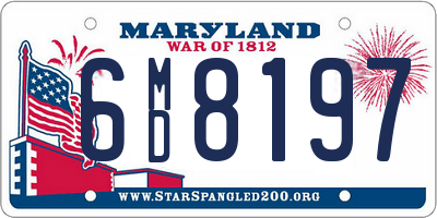 MD license plate 6MD8197