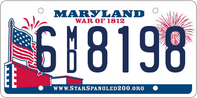 MD license plate 6MD8198