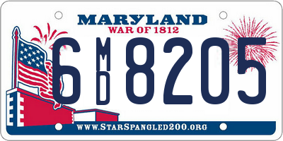 MD license plate 6MD8205