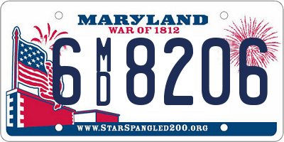 MD license plate 6MD8206