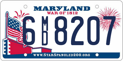 MD license plate 6MD8207