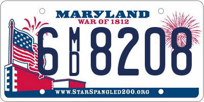 MD license plate 6MD8208