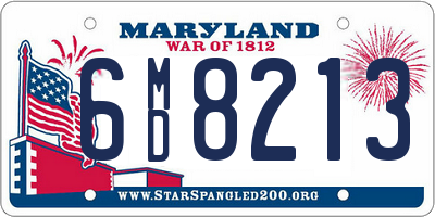 MD license plate 6MD8213